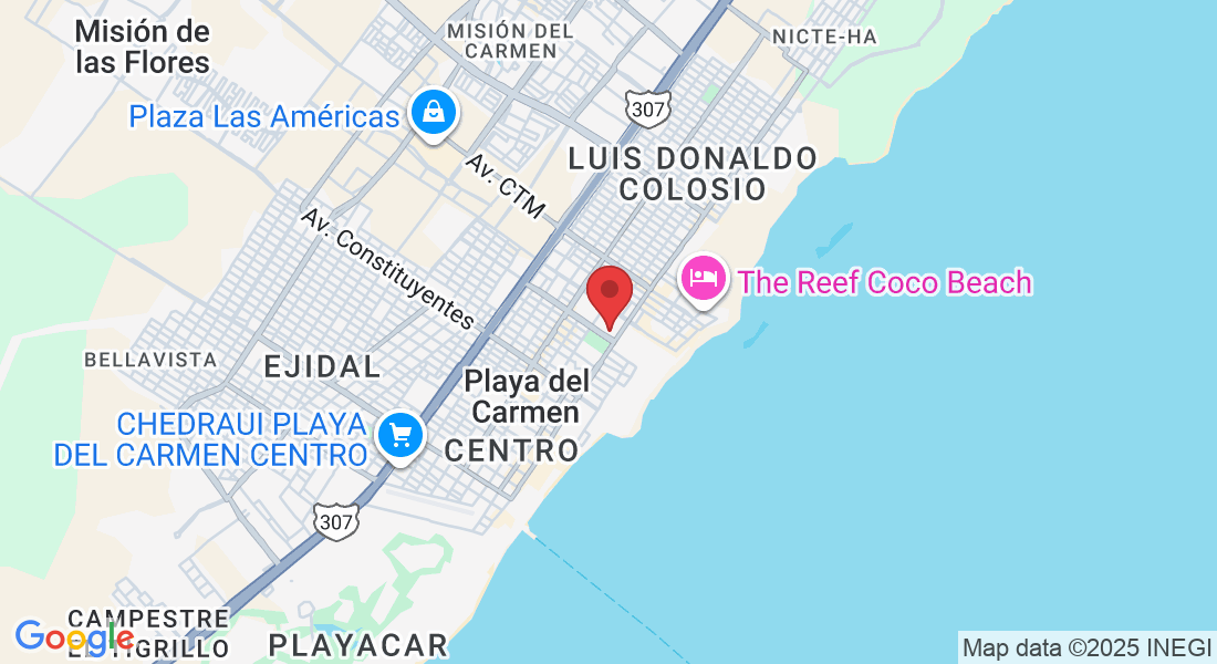 Calle 34 Nte Manzana 100 Lote 3, entre 10 Av norte y 20 Av. norte, Gonzalo Guerrero, 77710 Playa del Carmen, Q.R., Mexico